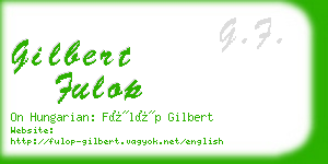 gilbert fulop business card